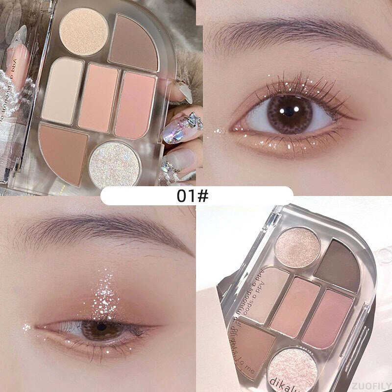 Eye Shadow Palette Purple Orange Glitter Pearly Eyeshadow Palette Fashion Korean Charming Eye Makeup Palette Cosmetics - DunbiBeauty, LLC