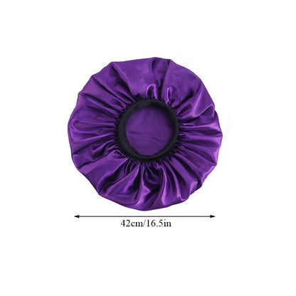 Women Satin Round Cap Sleep Hat Hair Protection Care Zendrop