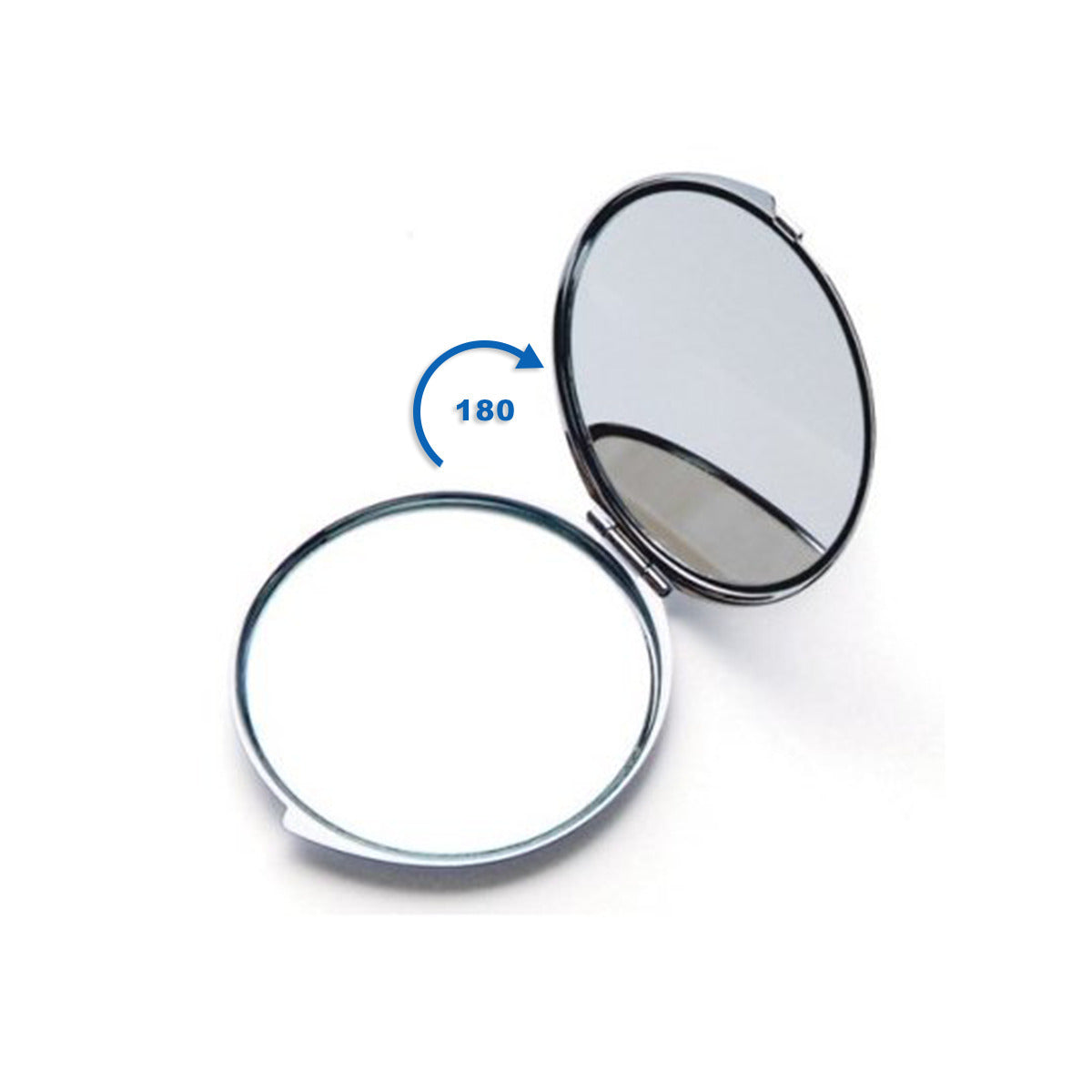 Portable Cosmetic Mirror｜Stainless Steel - DUNBIBEAUTYLLC Logo (Designed by Dunbi)