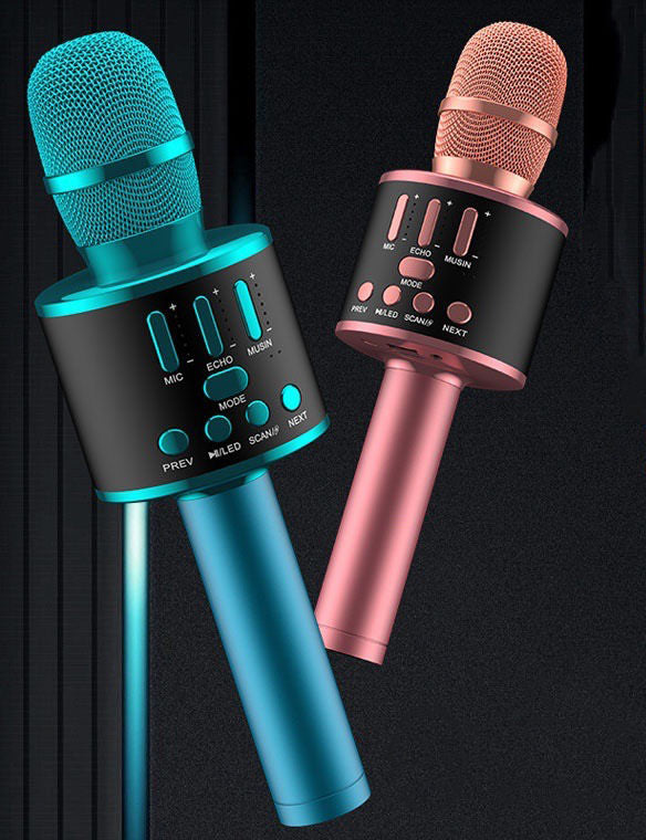 ⚠️🚨🔊 Kpop Style A68 Microphone Wireless Bluetooth K Gebao LED Portable Handheld Microphone With Speaker SupDropshipping