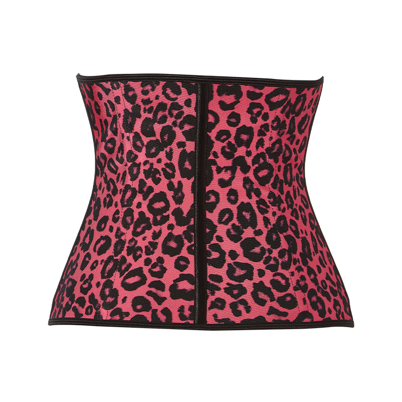 Women's Leopard Print 3-Hook Latex Waist Trainer Kiwidrop