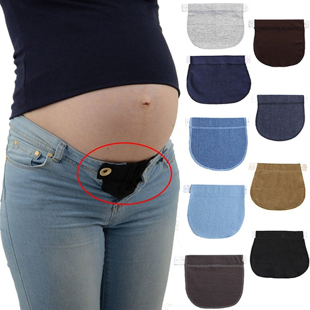 Maternity Pregnancy Waistband Belt Soft Adjustable Elastic Pants Lengthening Waist Extenders Button Mother Loose Pants Belt Larnt