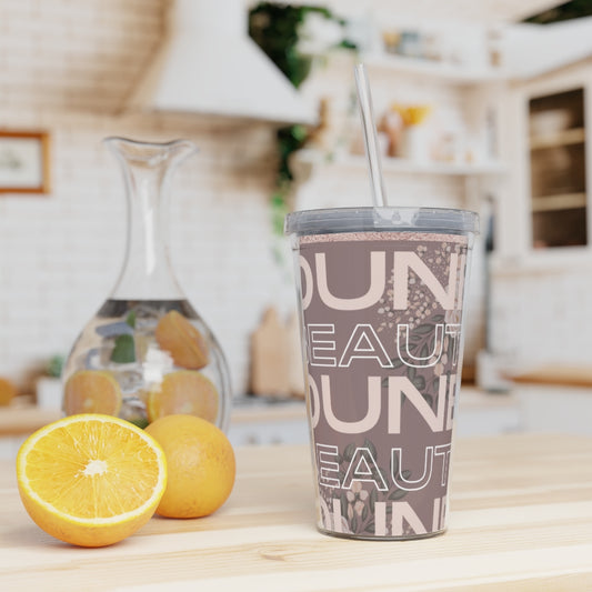 DunbiBeauty Plastic Tumbler with Straw Printify