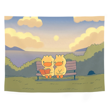 Duck Print Pattern Tapestry Kiwidrop