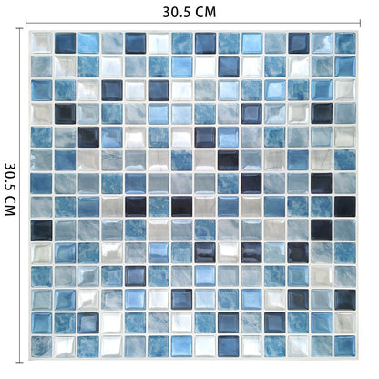 Fancytiles Waterproof Self Adhesive 3D Mosaic Wall Decal Peel and Stick Vinyl Tile Kitchen Backsplash - DunbiBeauty, LLC