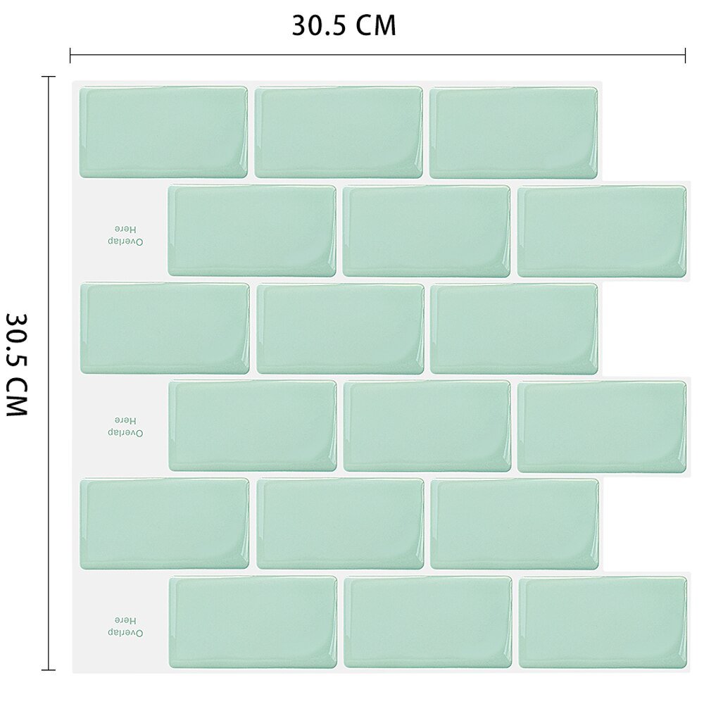 Fancytiles Waterproof Self Adhesive 3D Mosaic Wall Decal Peel and Stick Vinyl Tile Kitchen Backsplash - DunbiBeauty, LLC