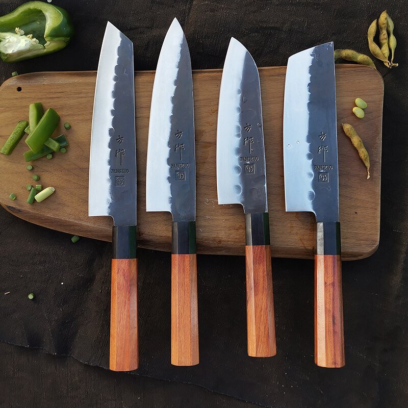 FANGZUO japanese kitchen knives Forged high carbon stainless steelchef knife Sharp Santoku Cleaver Slicing Utility Knives tool - DunbiBeauty, LLC