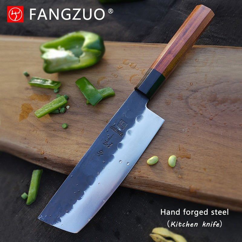 FANGZUO japanese kitchen knives Forged high carbon stainless steelchef knife Sharp Santoku Cleaver Slicing Utility Knives tool - DunbiBeauty, LLC