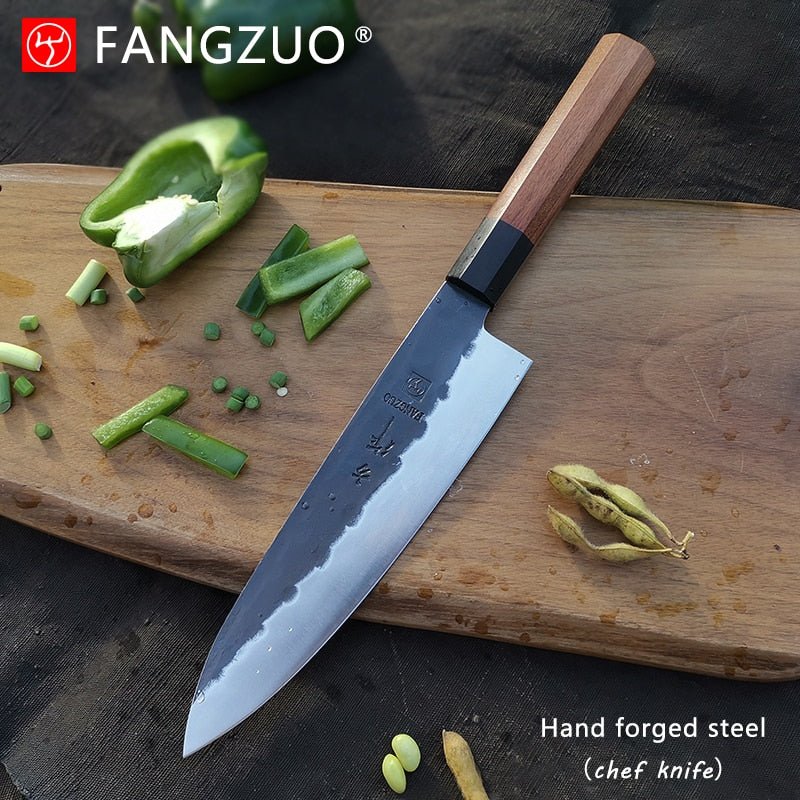 FANGZUO japanese kitchen knives Forged high carbon stainless steelchef knife Sharp Santoku Cleaver Slicing Utility Knives tool - DunbiBeauty, LLC