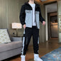 Fashion Men Clothing Jogging Suit Casual Tracksuit 2 Pcs Set Jackets and Pants - DunbiBeauty, LLC