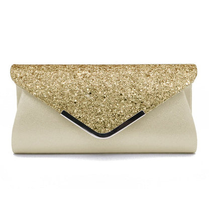 Fashion PU Leather Glitter Envelope Makeup Bag - DunbiBeauty, LLC