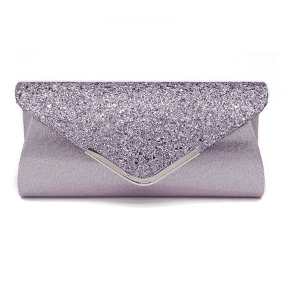 Fashion PU Leather Glitter Envelope Makeup Bag - DunbiBeauty, LLC