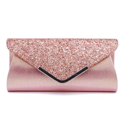 Fashion PU Leather Glitter Envelope Makeup Bag - DunbiBeauty, LLC