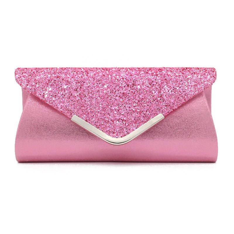 Fashion PU Leather Glitter Envelope Makeup Bag - DunbiBeauty, LLC