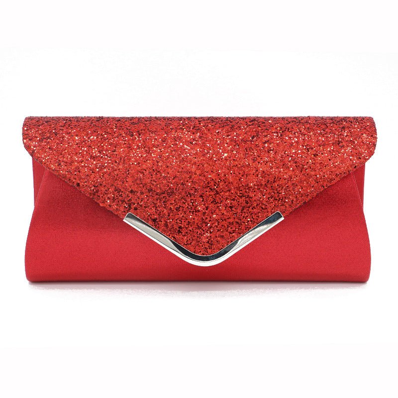 Fashion PU Leather Glitter Envelope Makeup Bag - DunbiBeauty, LLC