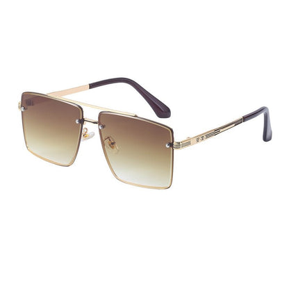 Fashion Retro Double Beam Full Rimmed Men's UV Protection Sunglasses Wholesale - DunbiBeauty, LLC