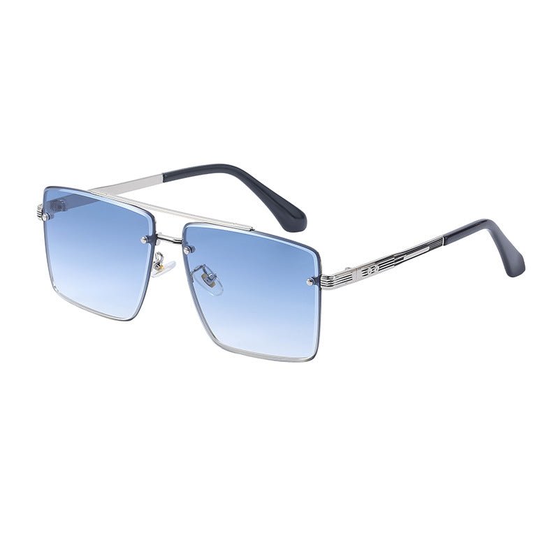 Fashion Retro Double Beam Full Rimmed Men's UV Protection Sunglasses Wholesale - DunbiBeauty, LLC