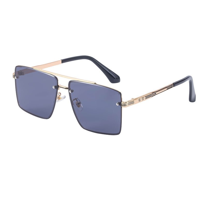 Fashion Retro Double Beam Full Rimmed Men's UV Protection Sunglasses Wholesale - DunbiBeauty, LLC