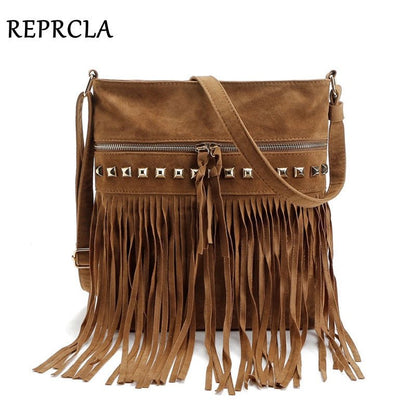 Fashion Rivet Tassel Women Bags High Quality Shoulder Messenger Bags Designer Ladies Handbags Crossbody Bolsa Feminina - DunbiBeauty, LLC