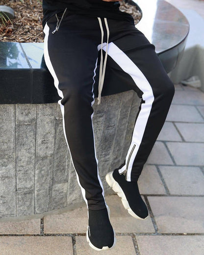 Fashion sports casual zipper pants - DunbiBeauty, LLC