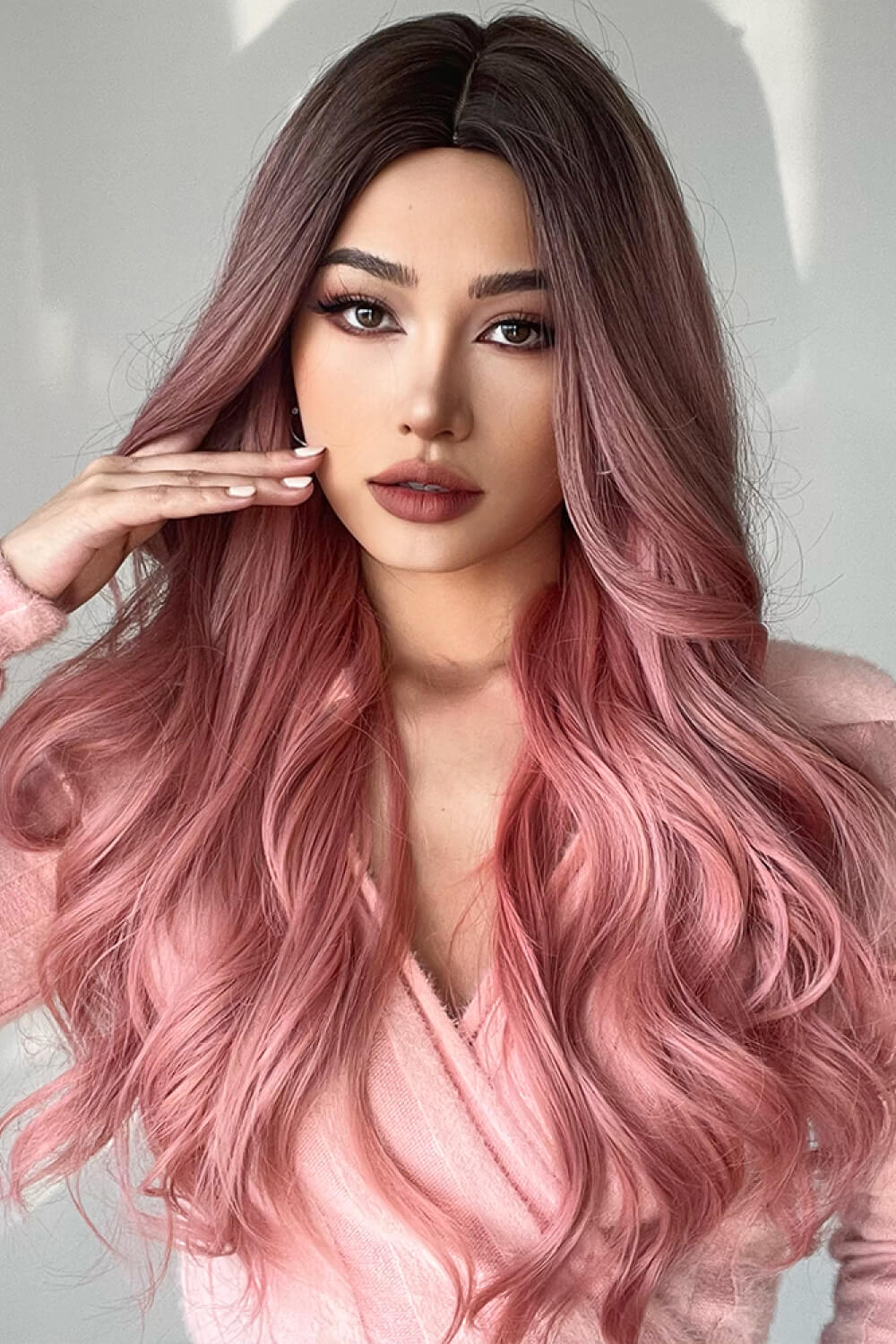 Fashion Wave Synthetic Long Wigs in Pink 26'' - DunbiBeauty, LLC