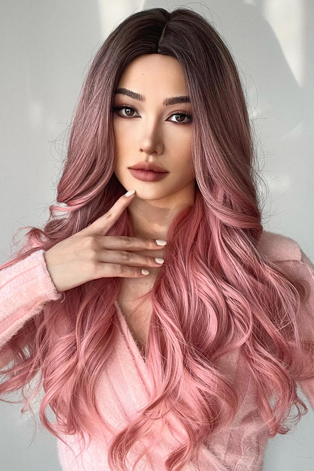 Fashion Wave Synthetic Long Wigs in Pink 26'' - DunbiBeauty, LLC