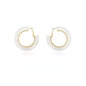 Fashionable Faux Amber Hoop Earrings - DunbiBeauty, LLC