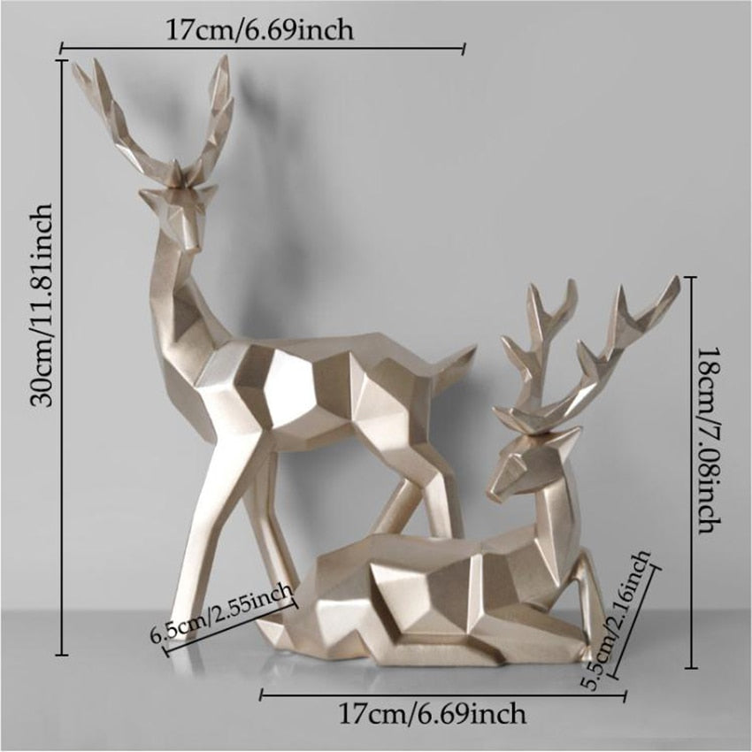 Reindeer Figurines Sculpture Zendrop