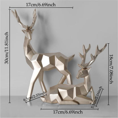 Reindeer Figurines Sculpture Zendrop