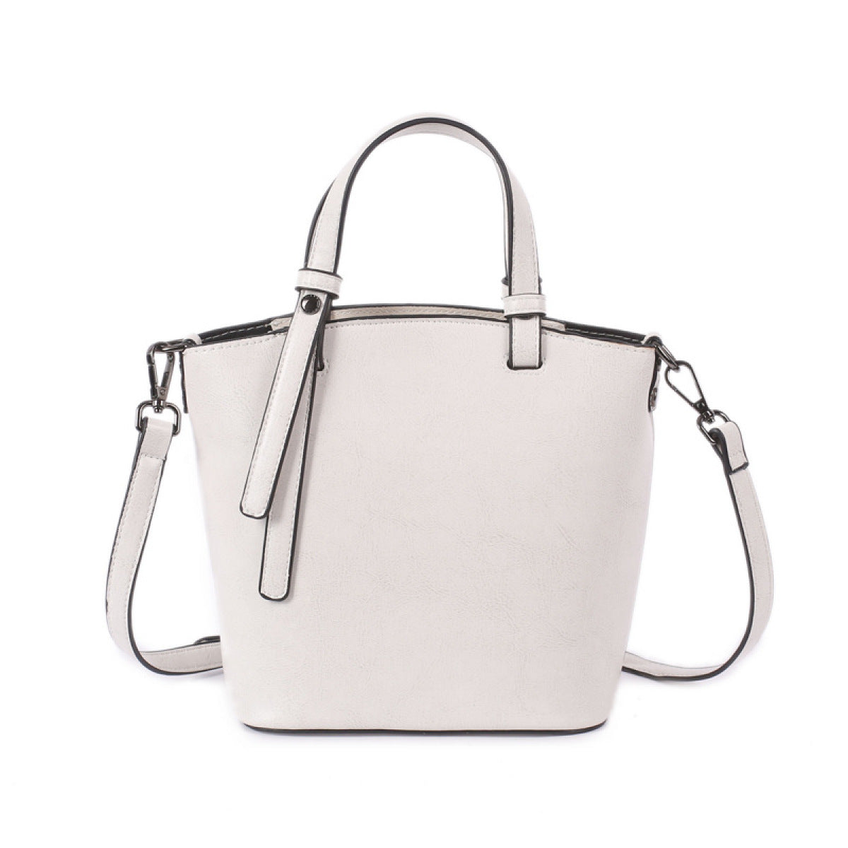 Portable Zipper Shoulder Bucket Bag