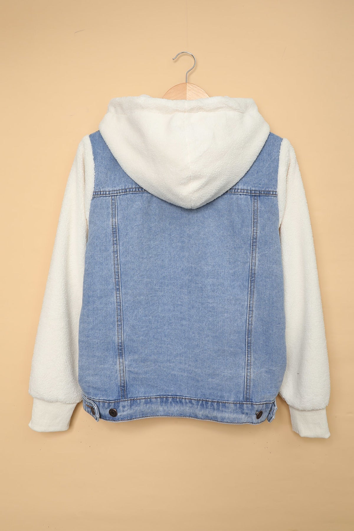 Sherpa Denim Splicing Buttoned Jacket Kiwidrop