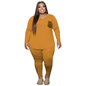 Women's Plus Size Solid Color Two-Piece Set Kiwidrop