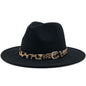 Fedora with Leopard Print Belt - DunbiBeauty, LLC