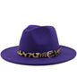 Fedora with Leopard Print Belt - DunbiBeauty, LLC