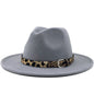 Fedora with Leopard Print Belt - DunbiBeauty, LLC