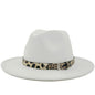 Fedora with Leopard Print Belt - DunbiBeauty, LLC