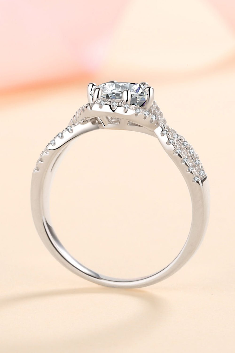 Feel The Joy 925 Sterling Silver Moissanite Ring - DunbiBeauty, LLC