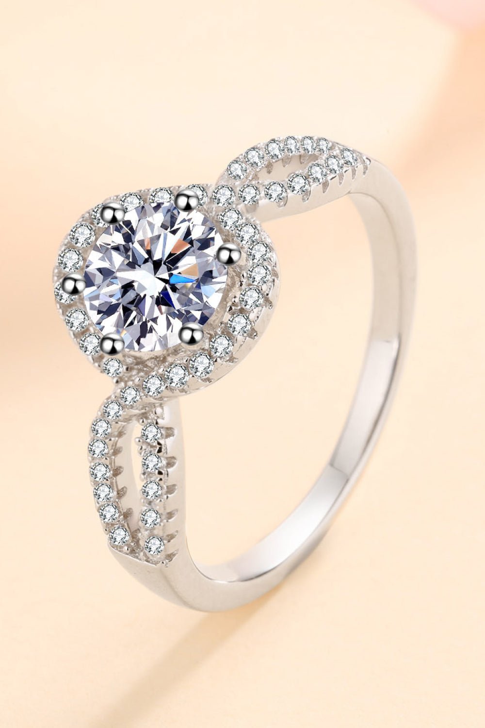 Feel The Joy 925 Sterling Silver Moissanite Ring - DunbiBeauty, LLC