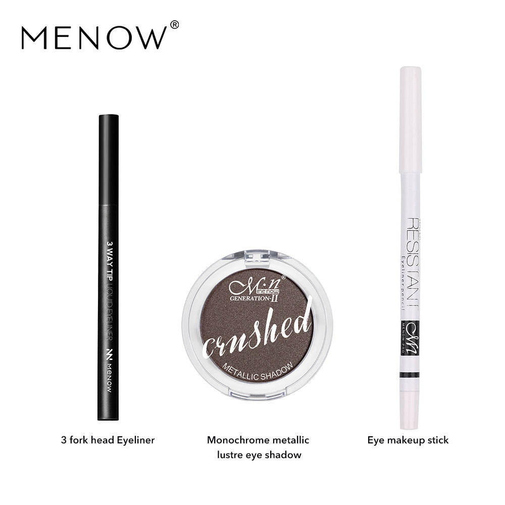 MNOW Eyeliner and Eyeshadow Set with Black Eyeliner and White Eyeliner Hypersku