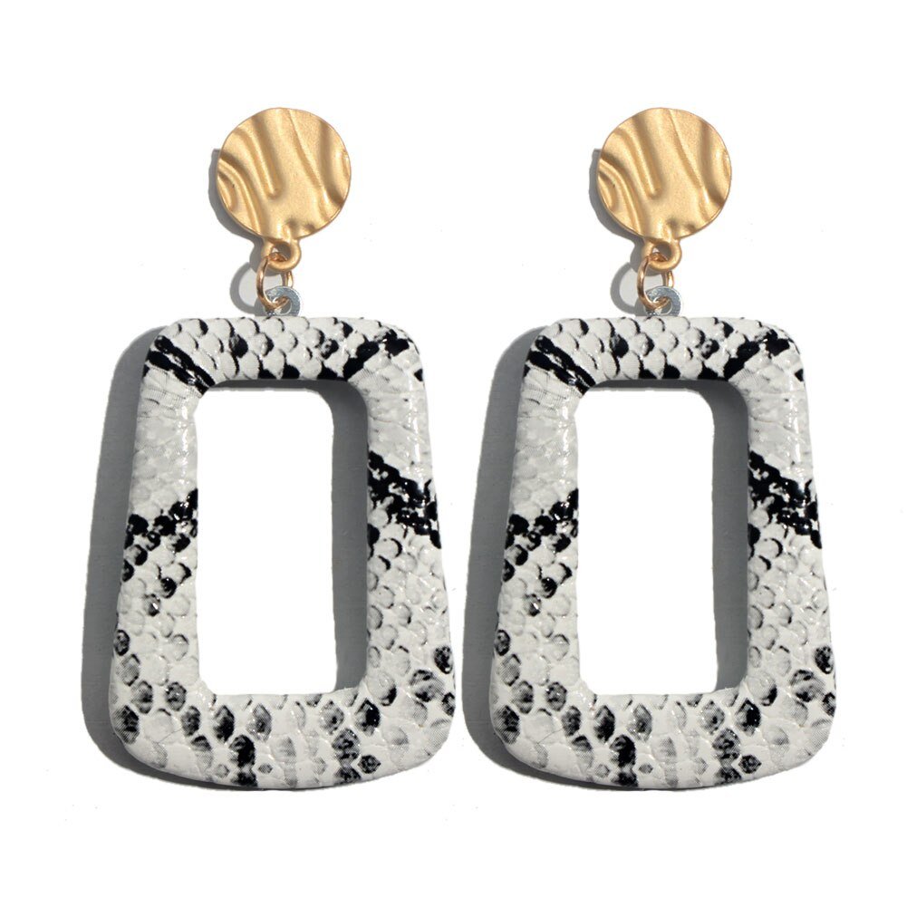 Flatfoosie Women's Animal Theme PU Leather Earrings - DunbiBeauty, LLC