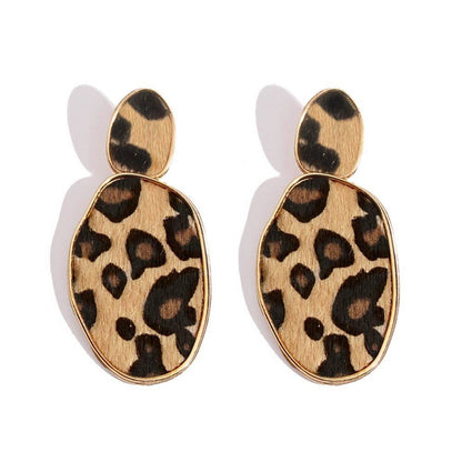 Flatfoosie Women's Animal Theme PU Leather Earrings - DunbiBeauty, LLC