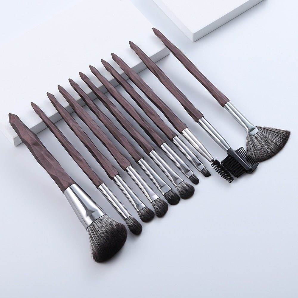 FLD 13/5 pcs Blue Makeup Brushes Set Face Eye Lip Eyeshadow Eyebrow Comb Eyelash Spoolies Foundation Powder Brush Tools Cosmetic - DunbiBeauty, LLC