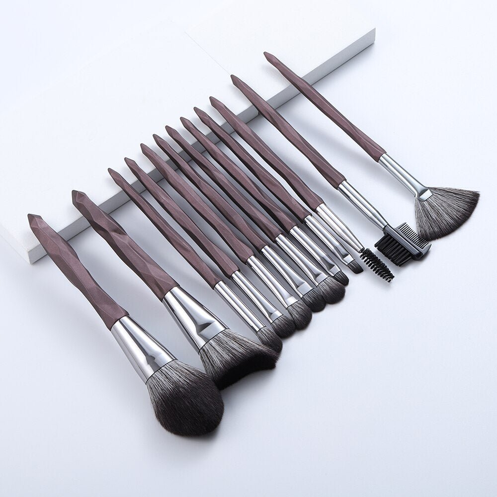 FLD 13/5 pcs Blue Makeup Brushes Set Face Eye Lip Eyeshadow Eyebrow Comb Eyelash Spoolies Foundation Powder Brush Tools Cosmetic - DunbiBeauty, LLC