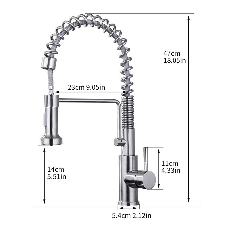 FLG Brushed Nickel Sensor Touch Kitchen Spring Faucet Sensitive Smart Touch Kitchen Tap Pull Out Spring Kitchen Sense Faucets - DunbiBeauty, LLC