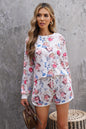 Floral Long Sleeve Top and Shorts Lounge Set - DunbiBeauty, LLC