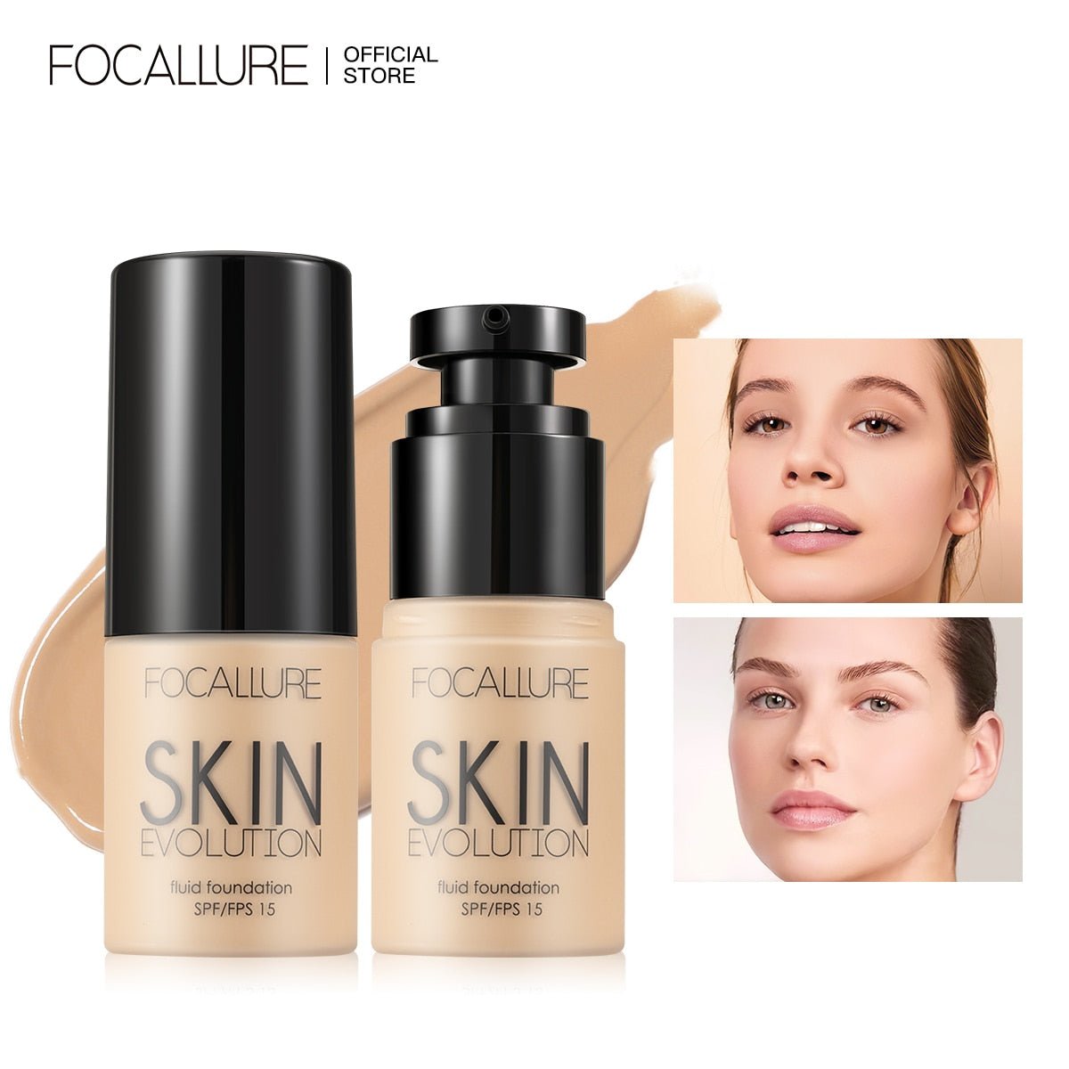 FOCALLURE Professional Face Liquid Foundation Cream Full Coverage Concealer Waterproof Makeup Base Brighten Cover Dark Circles - DunbiBeauty, LLC