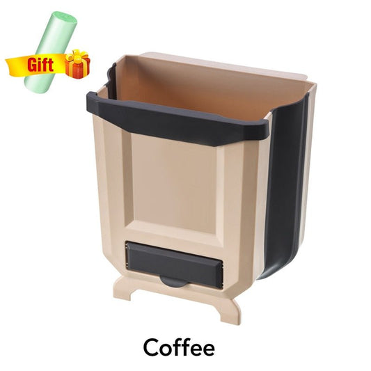 Folding Kitchen Trash Can Kitchen Folding Waste Bin Kitchen Garbage Cans Recycle Rubbish Bin for Kitchen Dustbin Garbage Bin - DunbiBeauty, LLC