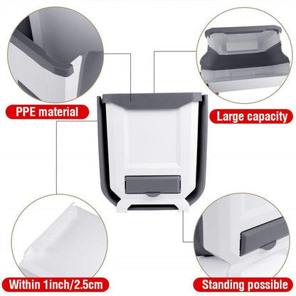 Folding Kitchen Trash Can Kitchen Folding Waste Bin Kitchen Garbage Cans Recycle Rubbish Bin for Kitchen Dustbin Garbage Bin - DunbiBeauty, LLC