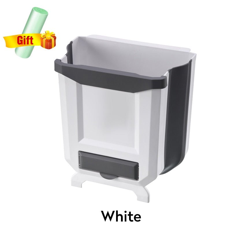 Folding Kitchen Trash Can Kitchen Folding Waste Bin Kitchen Garbage Cans Recycle Rubbish Bin for Kitchen Dustbin Garbage Bin - DunbiBeauty, LLC