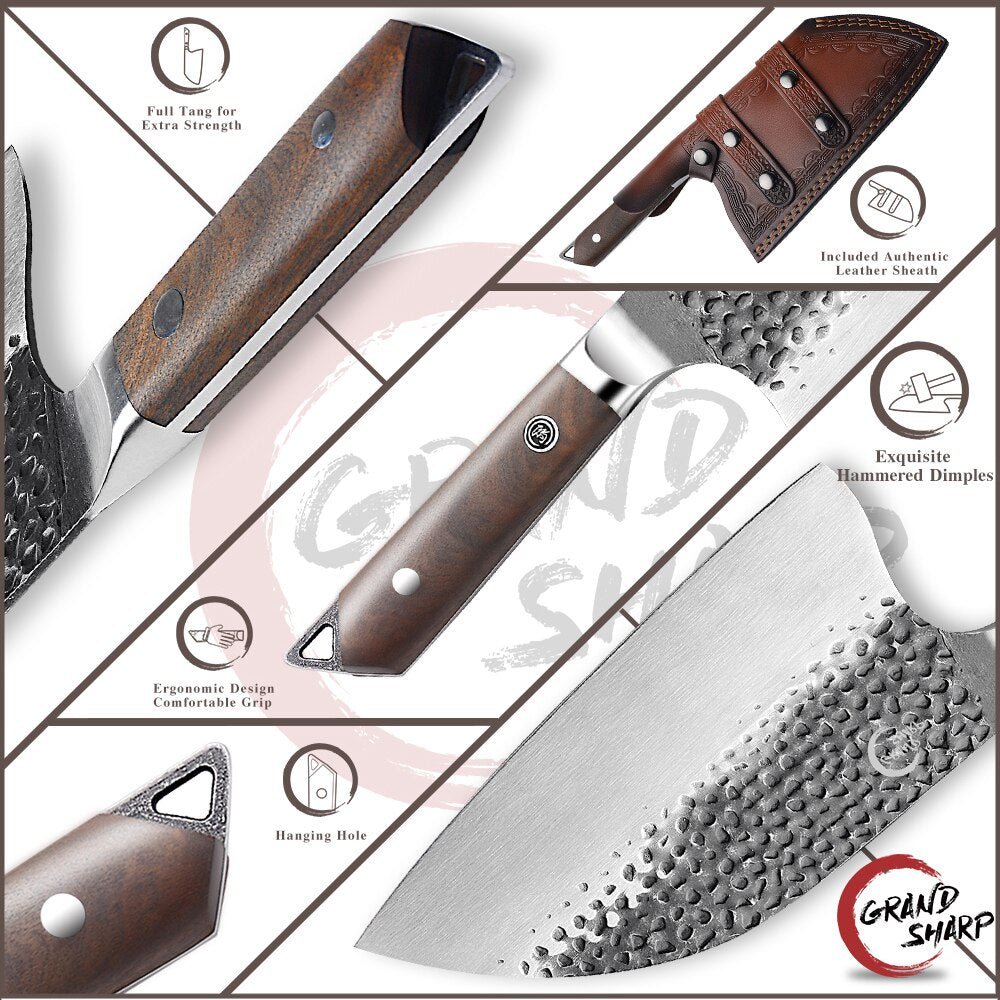 Forged 5cr15mov Steel Kitchen Knife Cleaver Knife Professional Butcher Knife Chef Knife Chopping Knives - DunbiBeauty, LLC